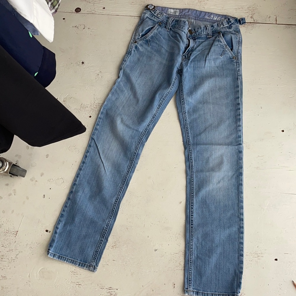 [ GAP Light Wash Straight Fit Boyfriend Jeans ] 25